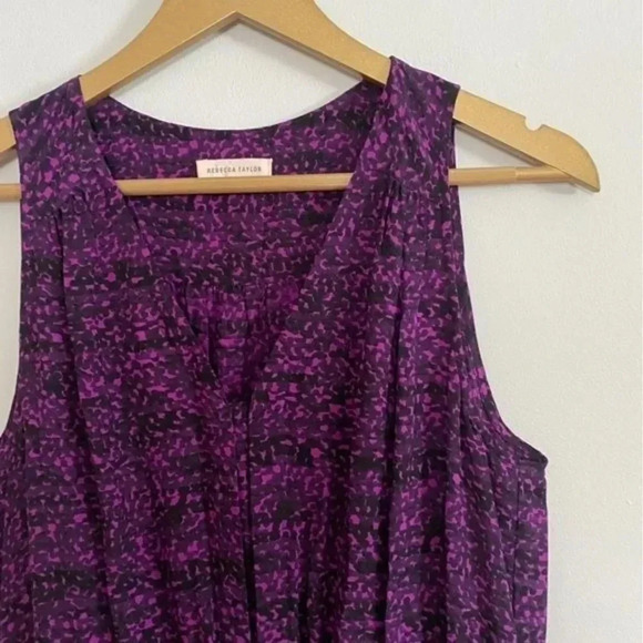 Rebecca Taylor Purple and Black Silk Dress - Picture 13 of 16